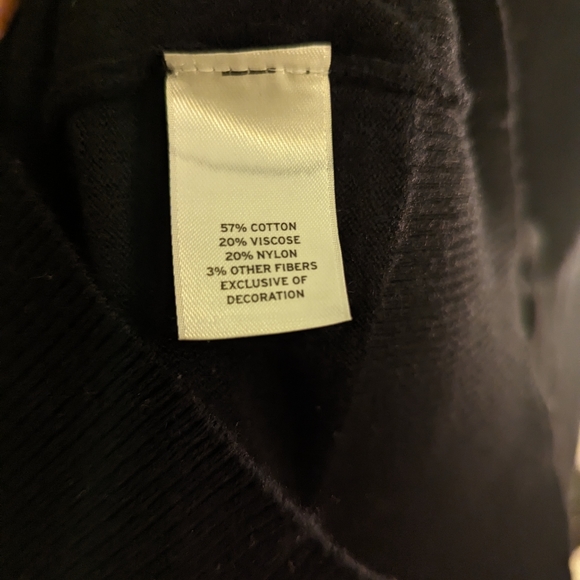 Halogen Black Sequin Scoop Neck Cardigan S - Picture 4 of 5